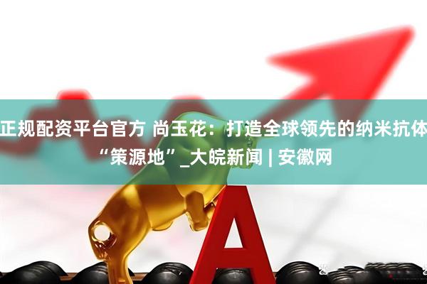 正规配资平台官方 尚玉花：打造全球领先的纳米抗体“策源地”_大皖新闻 | 安徽网